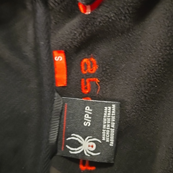 Spyder Men's Qtr Zip Black Pullover with Pockets and Microfleece Lining - Picture 4 of 10